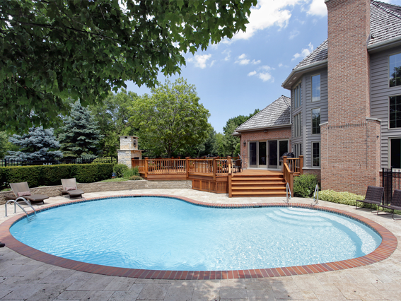 Residential pool design illustration